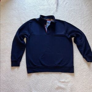 Orvis Men's Dark Blue Half-Zip Sweater